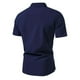 thumbnail image 3 of pstuiky camisetas de hombre, Camiseta de manga corta para hombre, color liso, con solapa y botones, a la moda camisas casuales para hombre m, 3 of 5