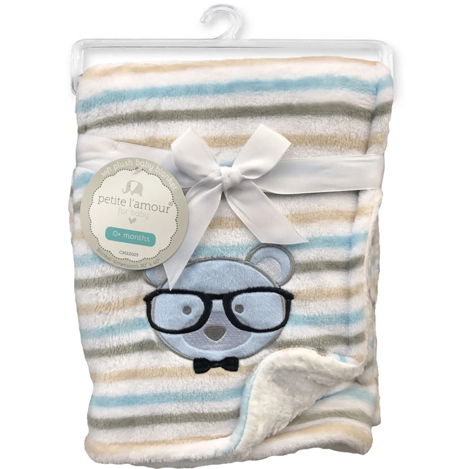 Petite L'amour Soft Plush Baby Blanket Little Bear