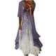 thumbnail image 1 of Vestido Bohemio Floral Bata + Vestido Conjunto de Dos Piezas Cami Vestido Mujer Verano 3/4 Manga Bata + Vestido Conjunto de Dos Piezas Vestido Largo Vestido Largo de Playa Odeerbi ODB116772, 1 of 8