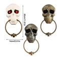 thumbnail image 3 of Inteprter Timbre de calavera de Halloween, interesante adorno de casa embrujada, diseño de escena DIY, decoración de terror, adornos para puerta, Kits de decoración para fiestas Blanco Inteprter HA068191-01B, 3 of 6