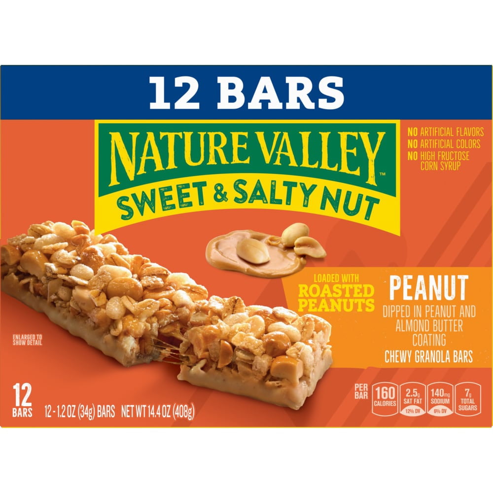 Nature Valley Sweet and Salty Nut Peanut Granola Bars 12 ct / 1.2 oz - 5 Pack