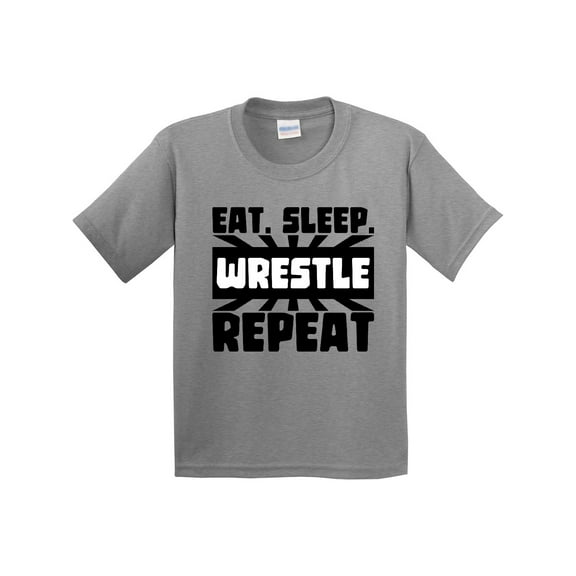 Inktastic Eat, Sleep, Wrestle, Repeat Youth T-Shirt
