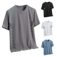 thumbnail image 2 of GEWSEY Ice Silk Workout Shirts for Men Quick Dry Athletic T-Shirts Short Sleeve Crewneck Tops Summer Gym Running Blouses (White, XXL), 2 of 8