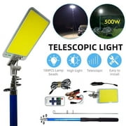 12V/500W Portable Telescopic Light Outdoor Camping Lights, 17*11.5CM/COB Rechargeable Fishing Lights with Remote Control