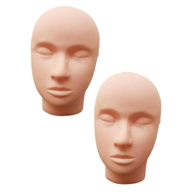 Maniquí de práctica de silicona 2 piezas para maquillaje de extensión de pestañas