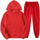 thumbnail image 1 of Mens Hooded Sports Tracksuit Unisex Two-Piece Running Outfits Long Sleeve Pullover Hoodies Sweatshirt+Sweatpants Set M, 1 of 4
