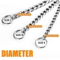 thumbnail image 3 of Dog Training Collar Adjustable Choker Collar Solid Steel Metal Snake Chain For Pets (l-4.0mmx60cm), 3 of 5