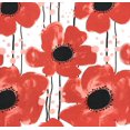 thumbnail image 4 of Serafina Home Country Red Floral Poppy Polyester Shower Curtain, 70" x 72", 1 Count, 4 of 5