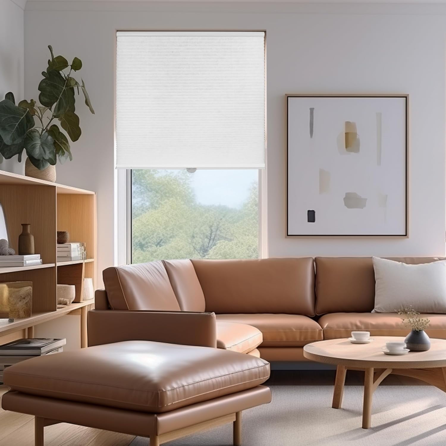 Chicology White Cordless Light Filtering Cellular Shades 62 in. W x 72 in. L