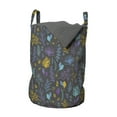 thumbnail image 1 of Autumn Laundry Bag, Fall Nature Forest Plants Colorful Print, Hamper Basket with Handles Drawstring Closure for Laundromats, 13" x 19", Charcoal Grey Multicolor, by Ambesonne, 1 of 4