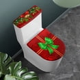 thumbnail image 2 of HELLHERO Stylish Gifts 2 Piece Set Bathroom Seat Covers, Elastic Edge Polyester Fabric Toilet Seat Covers & Reusable, Stays in Place, Easy to Install, 2 of 5