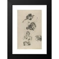 thumbnail image 2 of James Jefferys 13x18 Black Modern Framed Museum Art Print Titled - Studies of Lovers Embracing (1779), 2 of 5