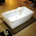 thumbnail image 6 of Kingston Brass VTSQ663422 66-Inch Acrylic Rectangular Double Ended Freestanding Tub with Drain in Glossy White, 6 of 10