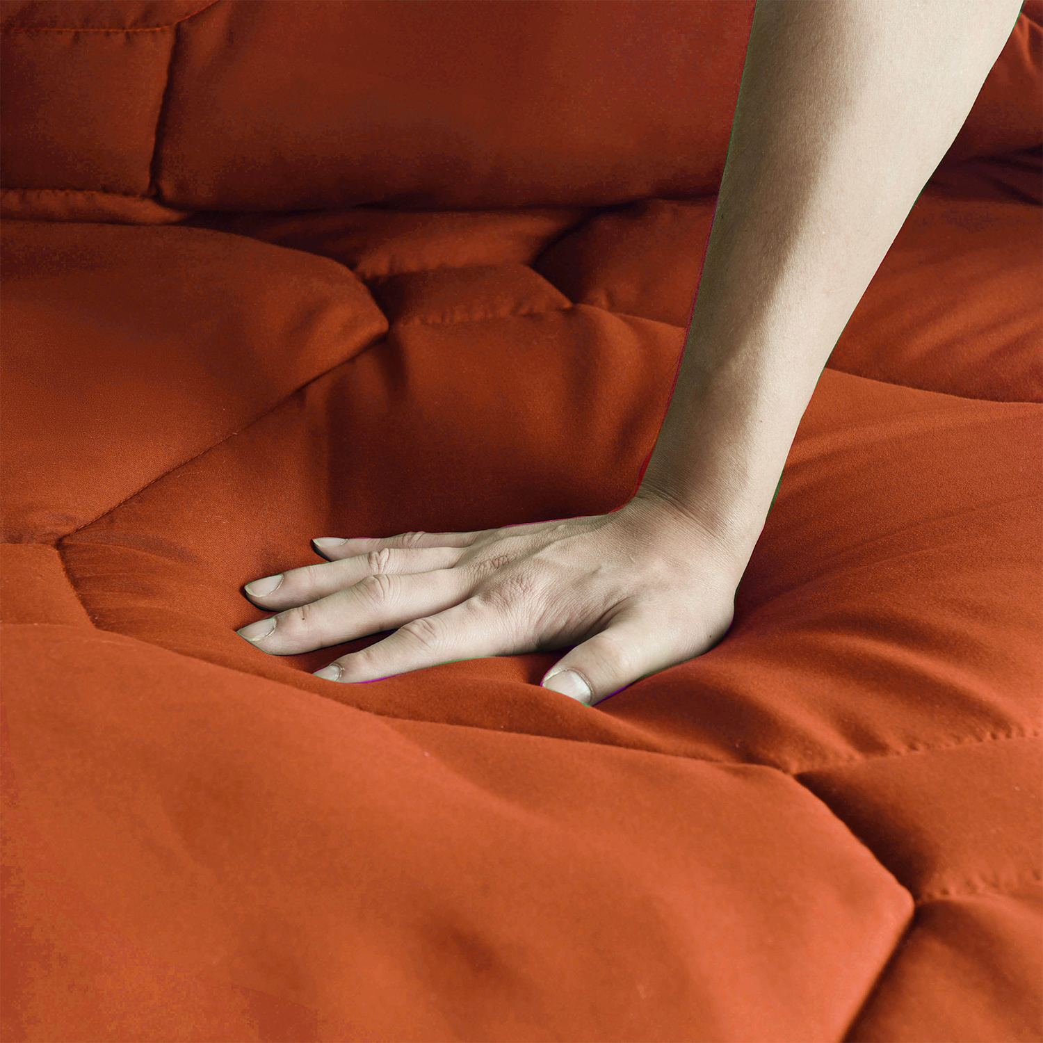HIG 8-Piece Queen Bed in a Bag Comforter Set, Terracotta photo 8