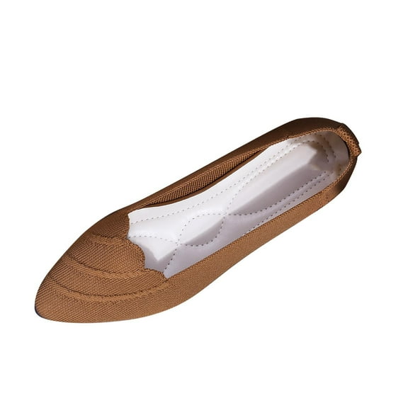 Womens Pointed Toe Flats Knit Dress Shoes Comfort Women Shoes Slip On Shoes for Woman Classic Softable Shoes Low Wedge Women's Ballet Flats Comfortable Casual Dressy Shoes,Work Flats Office Shoes