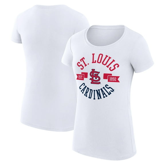 Women's G-III 4Her by Carl Banks White St. Louis Cardinals Super-Slim Fit Lightweight City Graphic T-Shirt