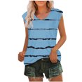 thumbnail image 2 of Débardeur pour Femmes, Hauts à Manches Cap pour Femmes Débardeur d'Été T-Shirts Basiques Décontractés Chemises Blouses Amples, 2 of 5