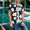thumbnail image 6 of KLL Lilies Flowers for Men's Baseball Shirts,Short Sleeve Casual Shirts Button Down Shirt for Men Beach Summer Wedding Shirt-4X-Large, 6 of 7