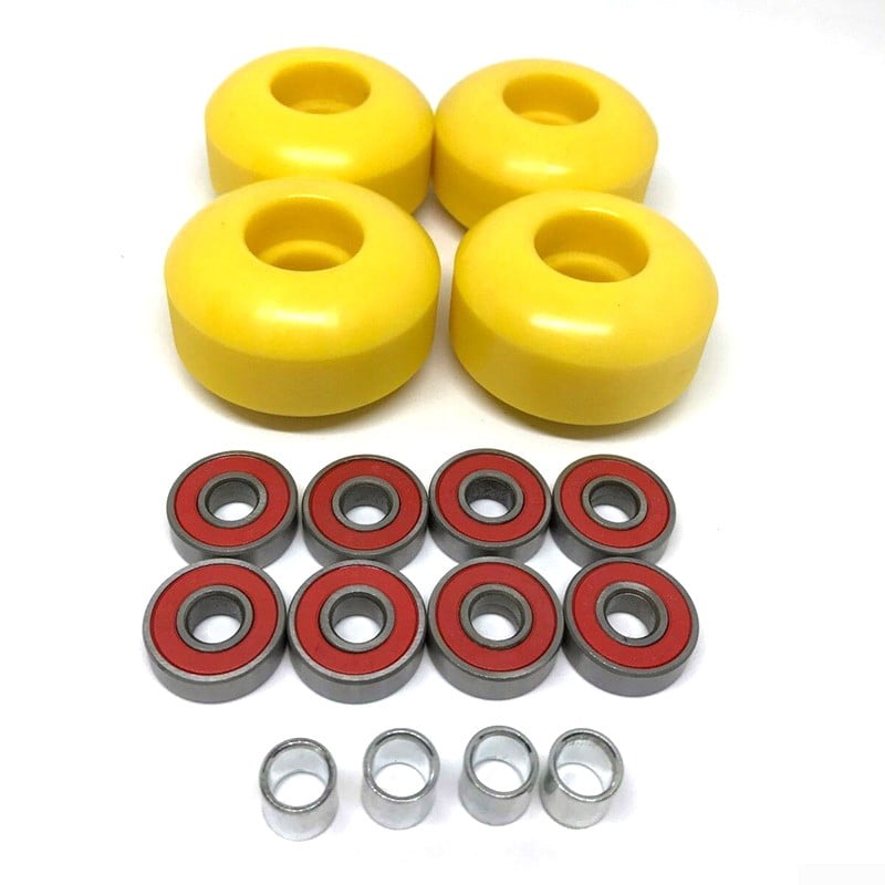 Longboard Wheels Roller Tires Spacers Bearing Rings ABEC9 95A Assembly 