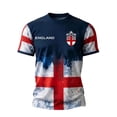thumbnail image 3 of 2026 Soccer Cup Crew Neck Short Sleeve T-Shirt for Men, Scottish Plaid Lion Graphic Tee - British Heritage Print Casual Summer Top for Daily Wear & Party Red M, 3 of 5