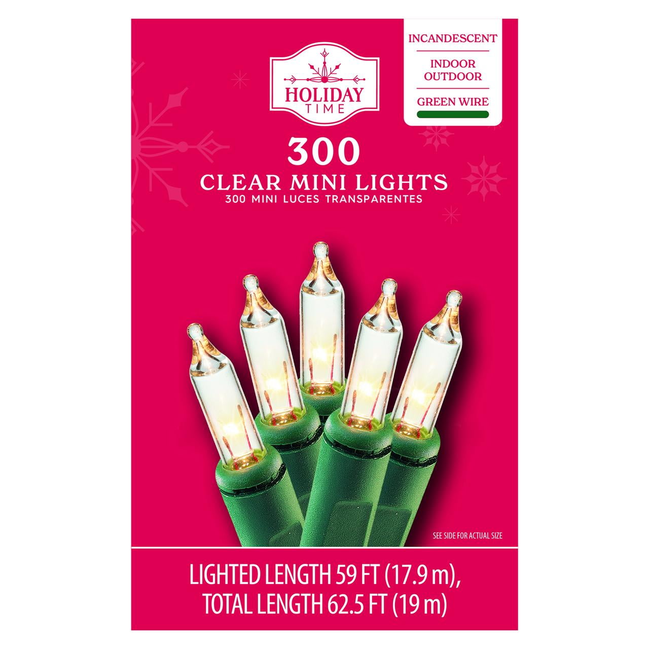 Holiday time indoor and 2024 outdoor clear mini christmas lights