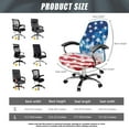 thumbnail image 7 of Renewold American Flag Fireworks Office Computer Chair Cover Non-slip Protective Boss Rotating Office Chair Cover Desk Chair Protector Cover with Elastic Bottom, S, 7 of 7