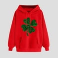 thumbnail image 5 of NuoCaiYun Hoodies for Women St. Patrick's Day Print Casual Long Sleeve Hooded Drawstring Pullover Loose Sweatshirts with Pocket, 5 of 6