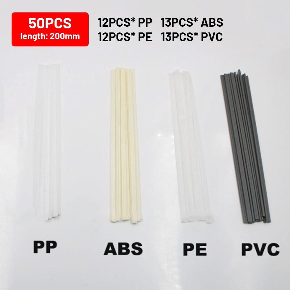 50pcs Plastic Welding Rods ABS/PP/PVC/PE Welding Sticks For Plastic Gun Welder 