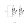 thumbnail image 2 of K-KED Real 925 Sterling Solid Silver/Golden Leaves Ear Cuffs Pair no piecing-Silver, 2 of 6
