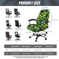 thumbnail image 7 of Renewold Office Chair Cover Executive Computer Chair Slipcover Stain Resistant High Back Chair Protector for St Patricks Day Home Decor Universal Fits, Cute Green Clover, L, 7 of 7