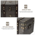 thumbnail image 4 of SHISUYAN Wooden Pirate Treasure Chest Multi-functional Wooden Storage Box Decorative, 4 of 9