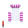 thumbnail image 2 of Ohmyroo Inflatable Floating Lounger Thickened Striped Swimming Pool Raft For Summer, 2 of 6