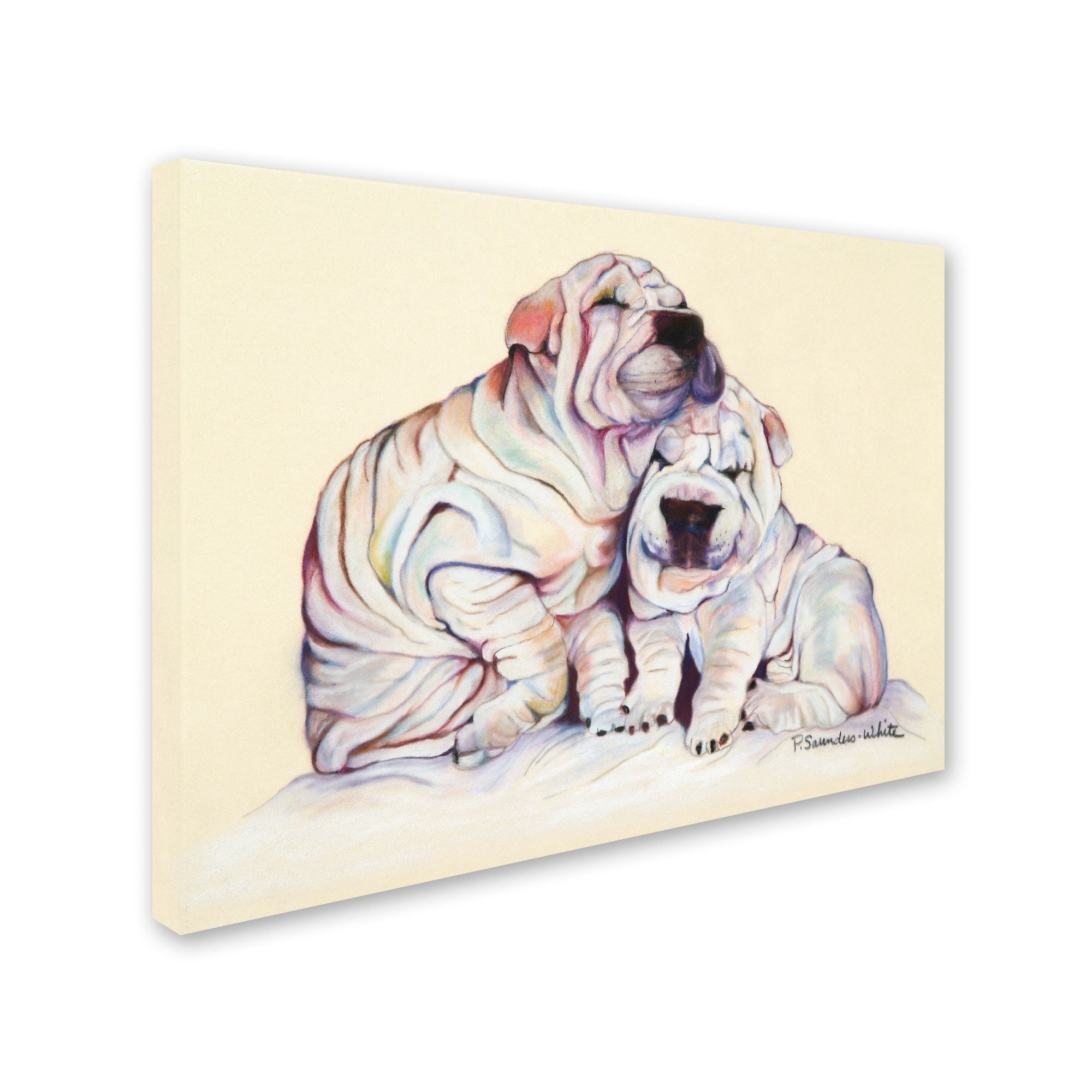 Trademark Fine Art "Snuggles" Canvas Art by Pat Saunders-White
