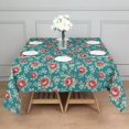 thumbnail image 3 of Pioneer Flower Floral Print Pattern Square Tablecloth, Waterproof Wipeable Spillproof Washable Table Cover for Home Kitchen Party and Daily Decor 60"x60", 3 of 6