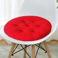 thumbnail image 1 of Round Plush Seat Cushion with Non-Slip Back for Office and Home Use, Relieves Discomfort from Prolonged Sitting, 45cm Diameter, Easy to Clean and Versatile, 1 of 8