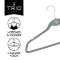 thumbnail image 2 of Trio Home Heavy Duty Velvet Hangers with Cascade Hook, 360 Degree Rotatable Hook (30 PACK) - Grey, 2 of 5
