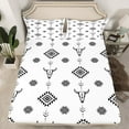 thumbnail image 2 of Castle Fairy Bull Skull 4-Piece Full Size Sheets,Tribal Aztec Bed Sheets,Black White Lightweight Sheet Sets,Luxury Teenager Bedroom Decor, 2 of 7