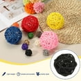 thumbnail image 3 of Uxcell 12 Pcs Wicker Rattan Balls 1.2 Inch Rattan Decorative Balls Vase Fillers for Wedding Party Centerpiece Bowls Home Decoration, Black, 3 of 5