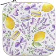 thumbnail image 2 of Coolnut Travel Jewelry Box Watercolor Lavender Lemons PU Leather Jewelry case Small Portable Jewelry Organizer Box for Rings Earrings Necklaces Bracelets(White) Women Gifts, 2 of 7