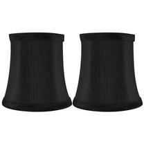 Meriville Set of 2 Black Faux Silk Clip On Chandelier Lamp Shades, 3.5-inch by 4.5-inch by 4.5-inch