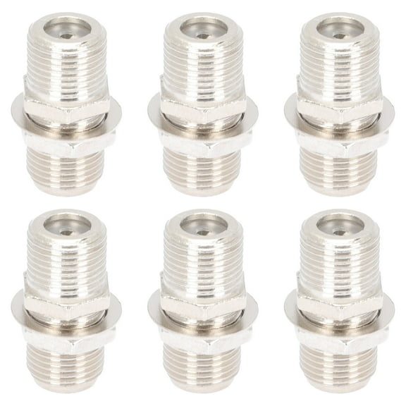 6 Sets TV Joint Cable Adapter F Type F- Type Coaxial Connector TV Cable Connector TV Cable