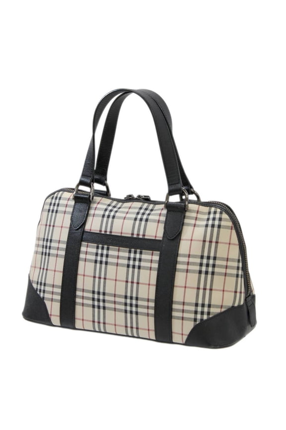 Pre-Owned BURBERRY Nova Check Canvas Handbag (Good)