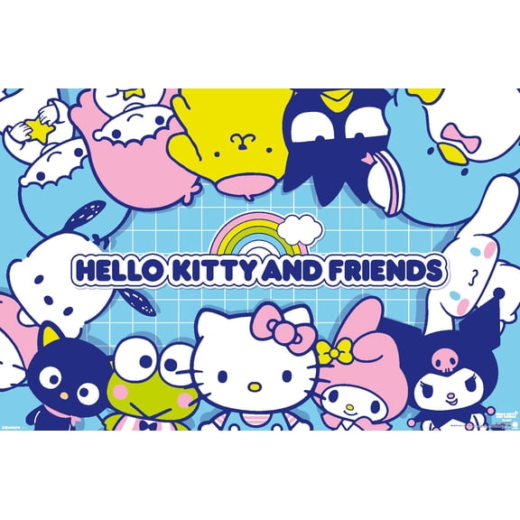 Hello Kitty and Friends: 2022 Over The Rainbow - Smiles Wall Poster, 14.725" x 22.375"