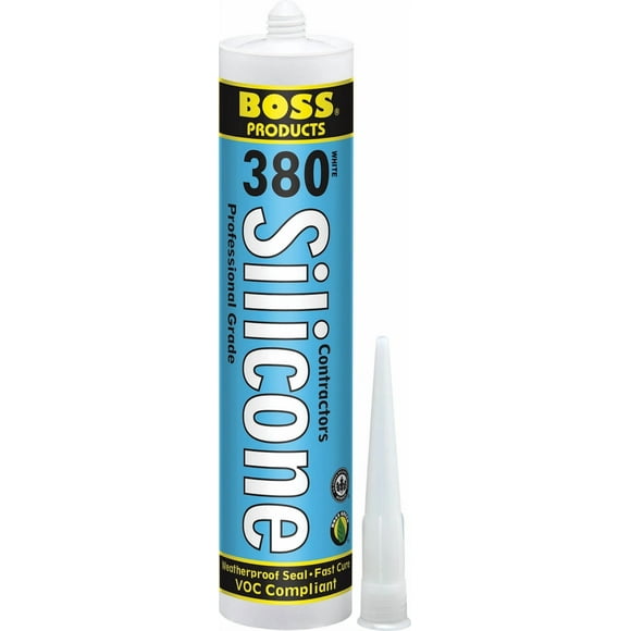 Accumetric Scellant à Calfeutrer 142265 BOSS 380; Compatible avec Métal/verre/bois/résines de Silicone/caoutchouc Silicone Vulcanisé/céramiques et Surfaces Plastiques; Composant Unique; Durcissement à l'Acétoxy