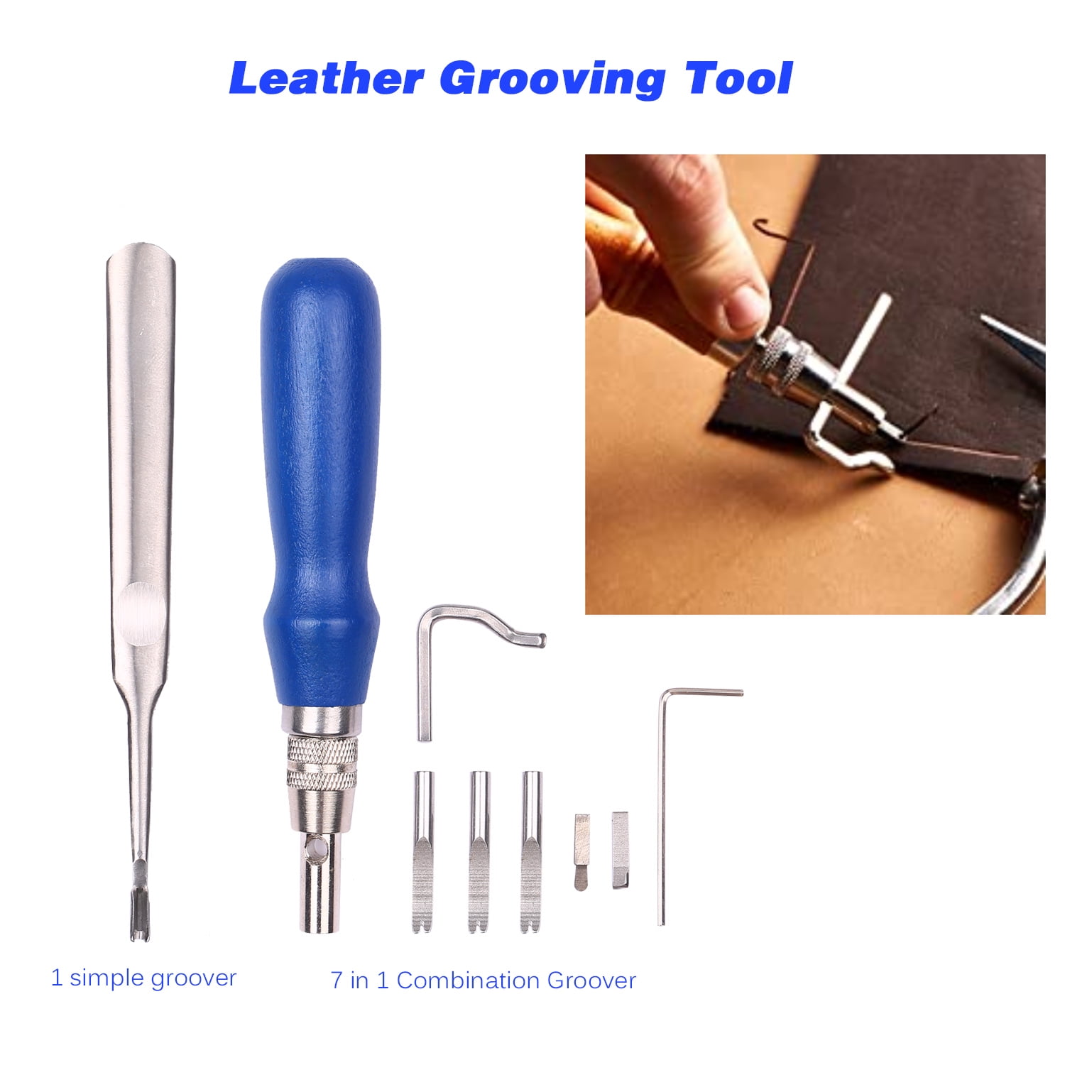 EXCEART 4 Pcs Leather Burnisher Leather Cutter Steel Leather Edger Crafting  Leather Hand Tool Leather Beveler Tool Bevel Trimmer Leather Tool Leather