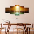 thumbnail image 3 of Elephant Stock La Digue Island Seychelles Sky Wall Art - Horizontal Multi Panel Canvas - Living Room Wall Decor - Beach Multi Panel - Teal And Orange Decor - 92" x 42", 3 of 8
