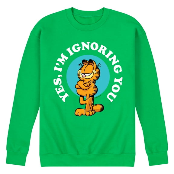 Garfield - Ignoring You - Men's Crew Neck Fleece Pullover