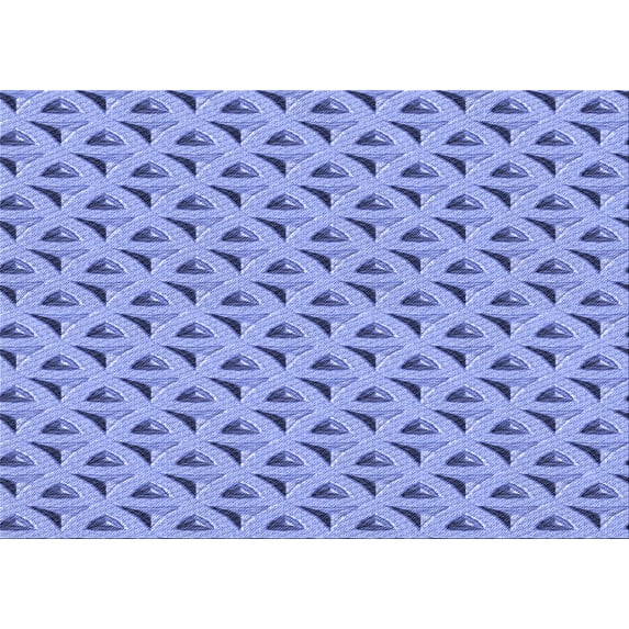 Ahgly Company Indoor Rectangle Patterned Jeans Blue Area Rugs, 2' x 4'