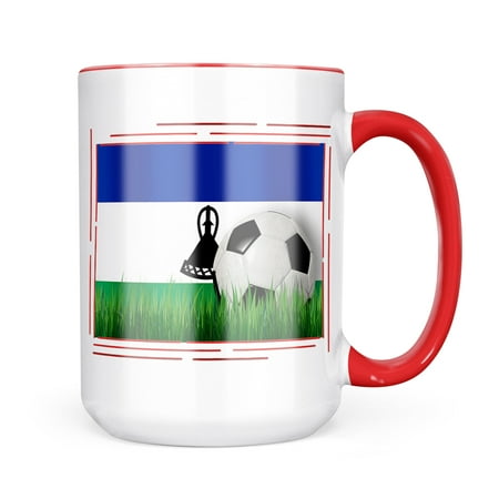 

Neonblond Soccer Team Flag Lesotho Mug gift for Coffee Tea lovers