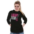 thumbnail image 3 of Laugh Fight Find Cure BCA Awareness Women Plus Size Long Sleeve Graphic Tee Brisco Brands 2X, 3 of 5